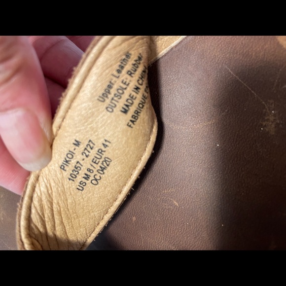 Sold OluKai Men’s Pikoi Leather Flip Flops Sandals Ray Brown Size 8 US $100 NEW - Picture 13 of 13